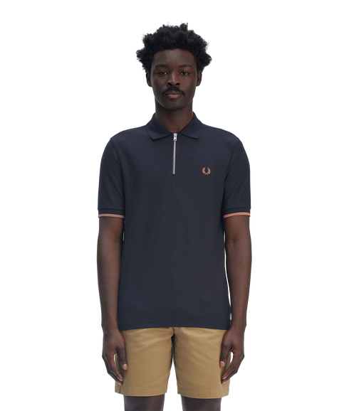 Crepe Pique Tee - Navy
