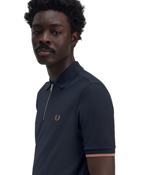 Crepe Pique Tee - Navy