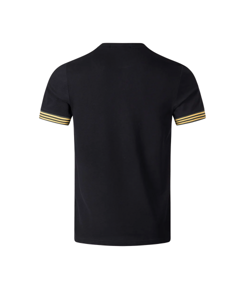Striped Cuff Tee - Black