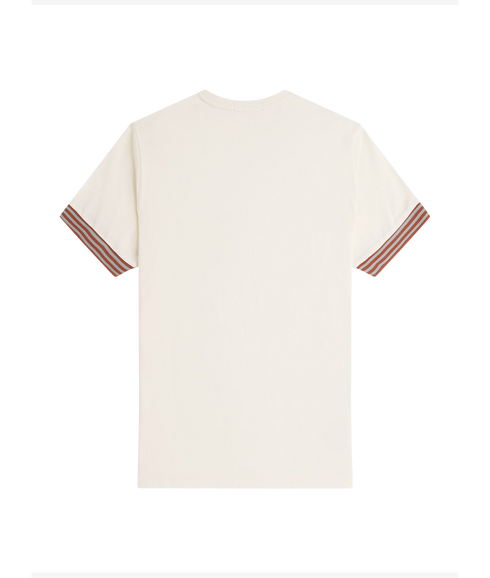 Striped Cuff Tee - Cream