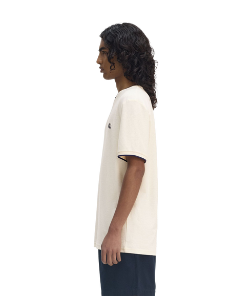 Crepe Pique Tee - Cream