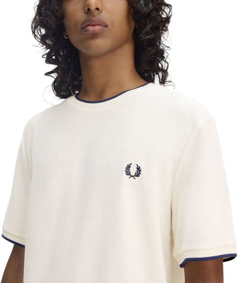 Crepe Pique Tee - Cream