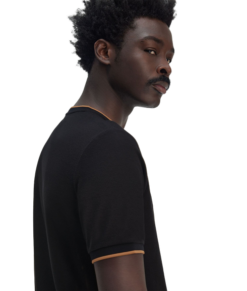 Crepe Pique Tee - Navy