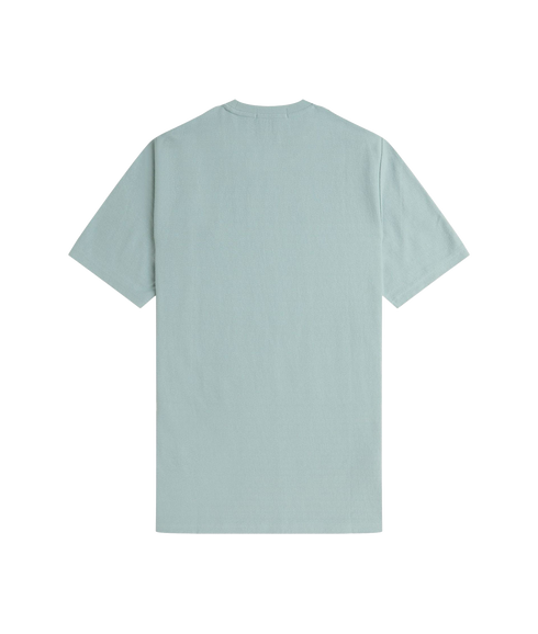 Striped Crepe Pique Tee - Blue