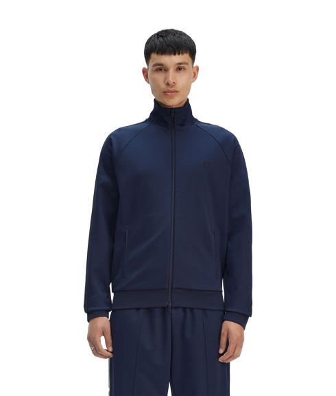 Two Colour Tape Track Jacket - Navy