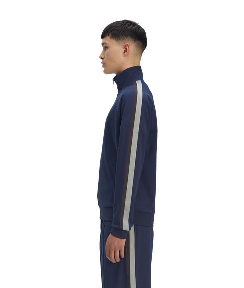 Two Colour Tape Track Jacket - Navy