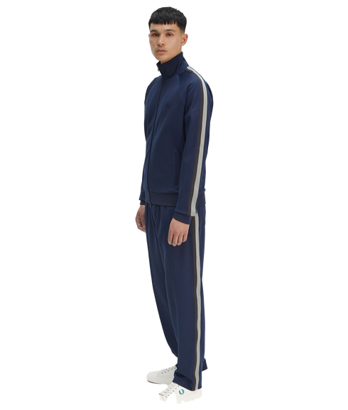 Two Colour Tape Track Jacket - Navy