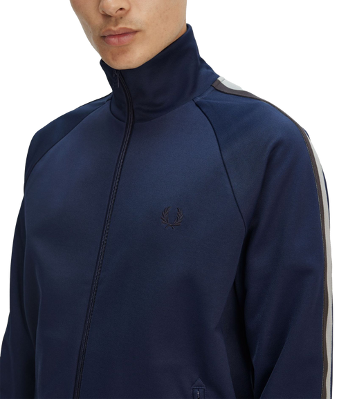 Two Colour Tape Track Jacket - Navy