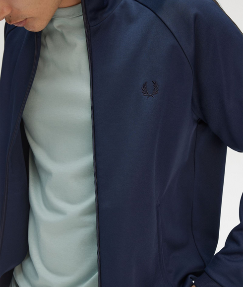 Two Colour Tape Track Jacket - Navy