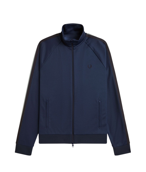 Two Colour Tape Track Jacket - Navy