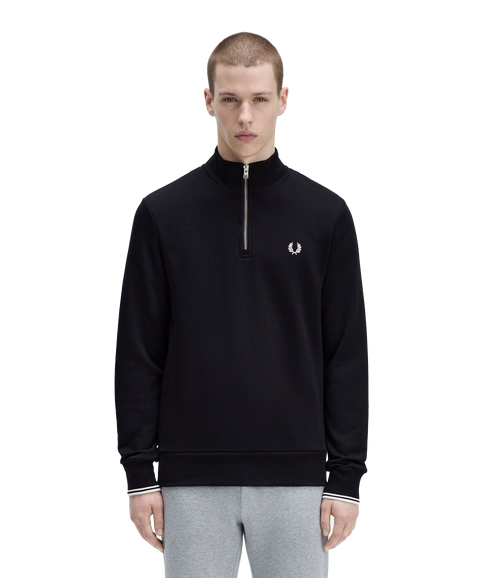 Half Zip Sweat - Black