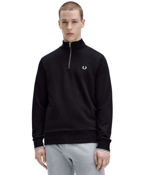 Half Zip Sweat - Black