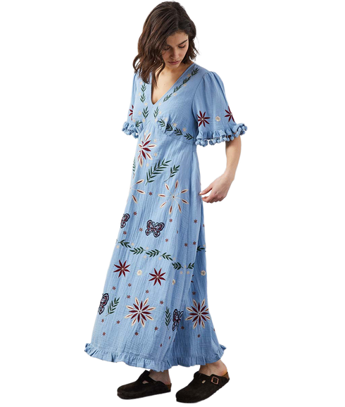 Mererid Dress - Blue