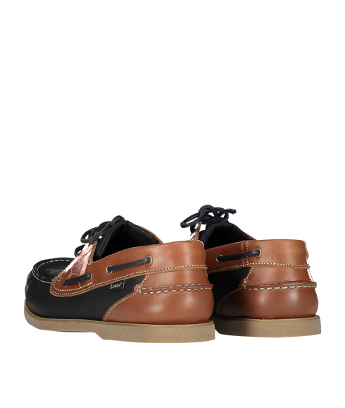 Lymington Boat Shoe - Navy/Brown