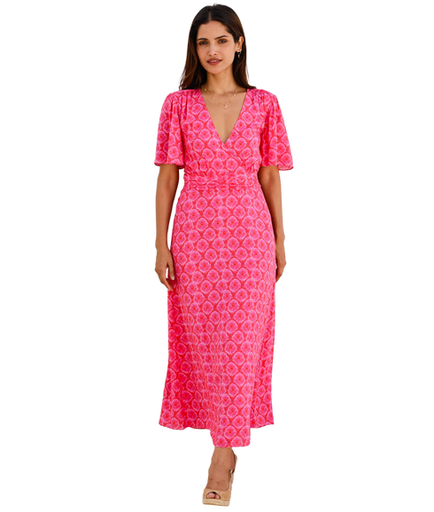 Mimi EcoVero Dress - Pink/Red