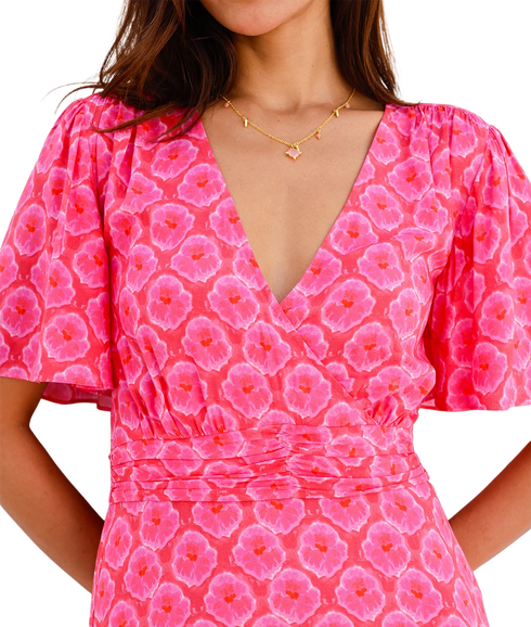 Mimi EcoVero Dress - Pink/Red