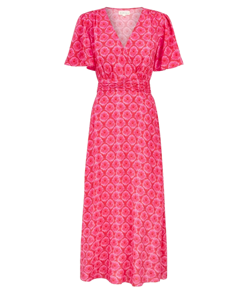 Mimi EcoVero Dress - Pink/Red