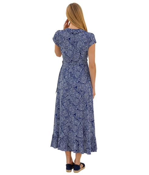 Demi EcoVero Wrap Dress - Navy