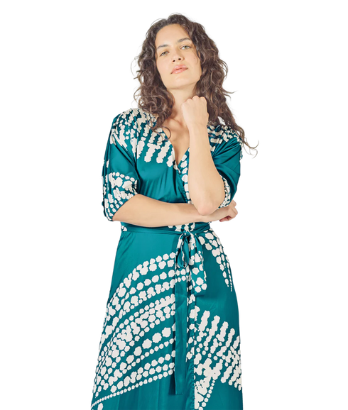 Charlie Wrap Dress - Blue