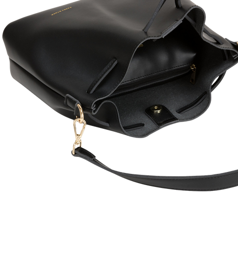 Drawstring Shoulder Cross Body - Black