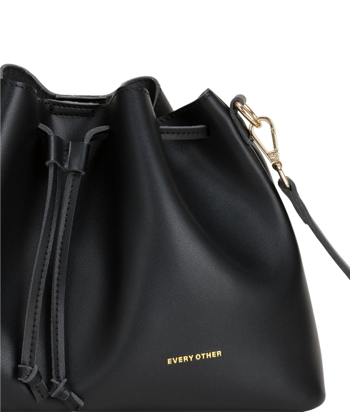 Drawstring Shoulder Cross Body - Black