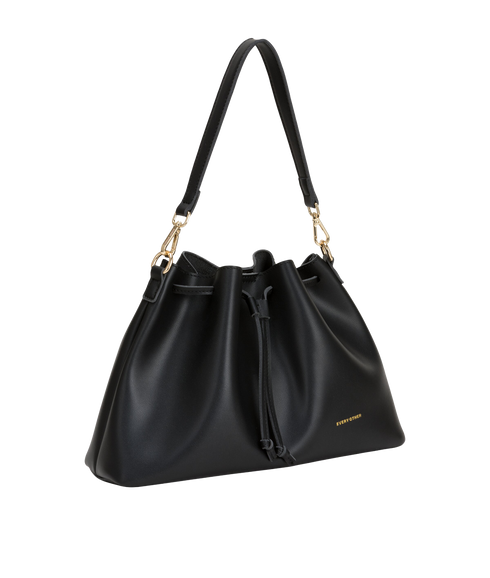 Drawstring Shoulder Cross Body - Black