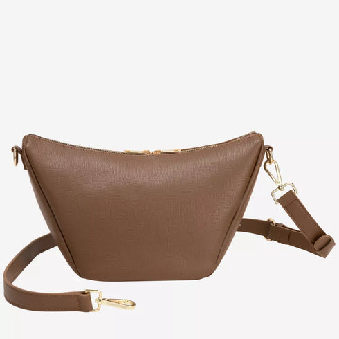 V Line Shoulder Bag M - Brown