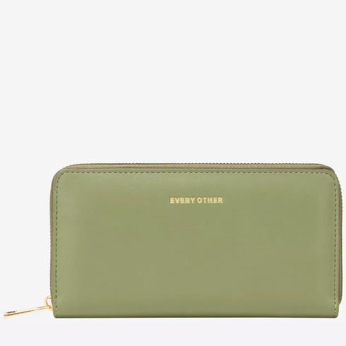 Zip Round Purse - Olive