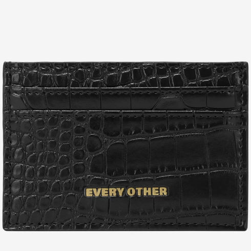 Croc Card Holder - Black