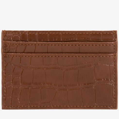Croc Card Holder - Tan