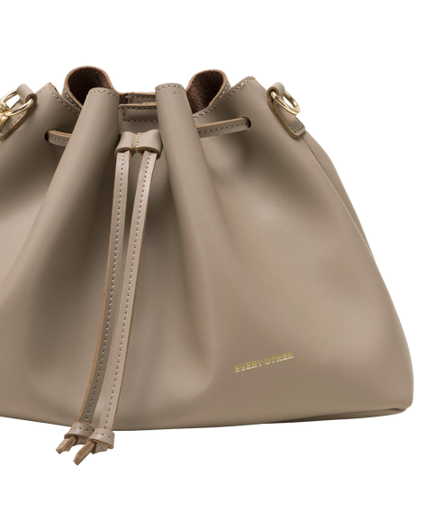 Drawstring Shoulder Cross Body - Taupe