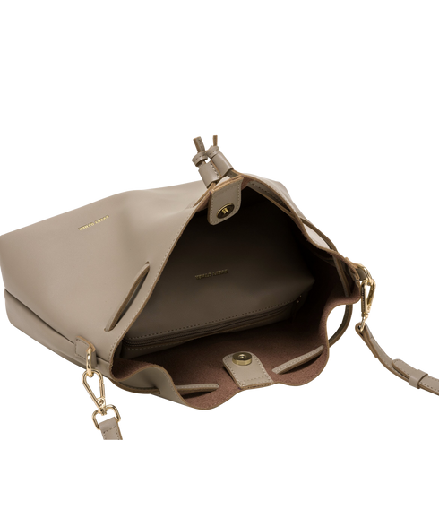 Drawstring Shoulder Cross Body - Taupe