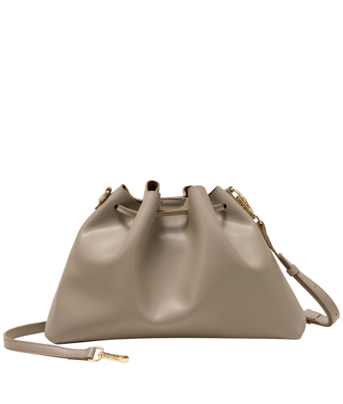 Drawstring Shoulder Cross Body - Taupe