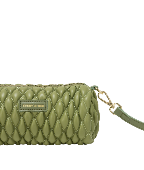 Quilted Barrel Bag - Olive