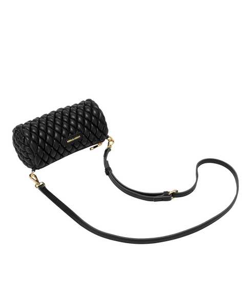 Quilted Barrel Bag - Black