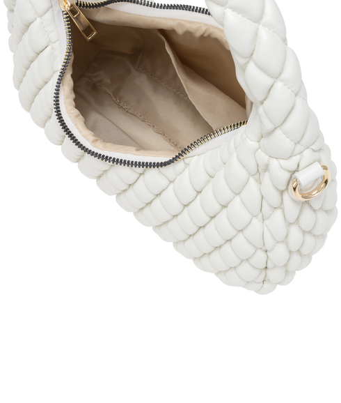 Quilted Grab/Cross Body Bag - White