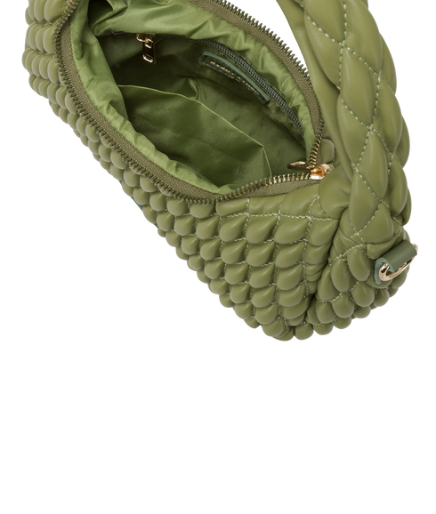 Quilted Grab/Cross Body Bag - Olive