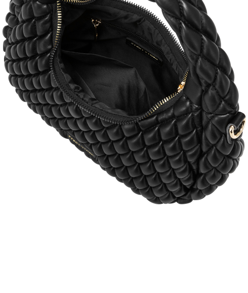 Quilted Grab/Crossbody Bag - Black