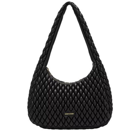 Quilted Shoulder Bag - Black