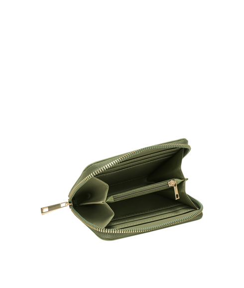 Zip Round Small Purse - Olive