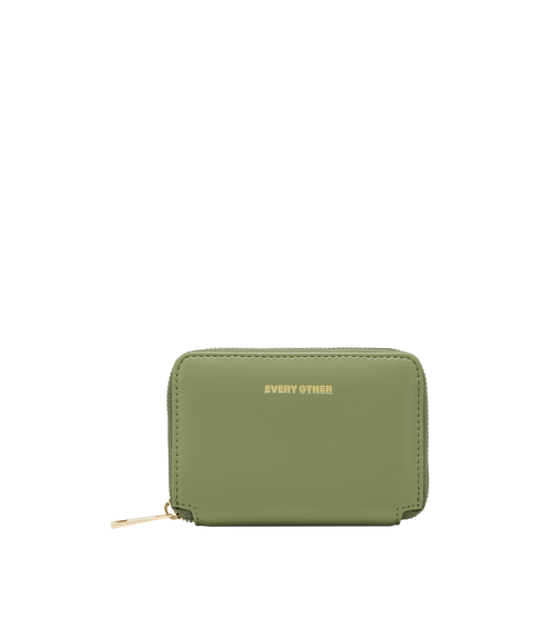 Zip Round Small Purse - Olive