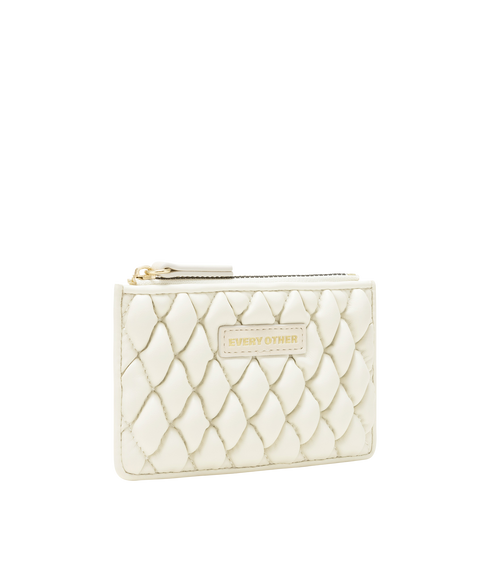 Quilted Card Holder - White