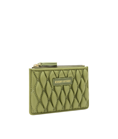 Quilted Card Holder - Olive