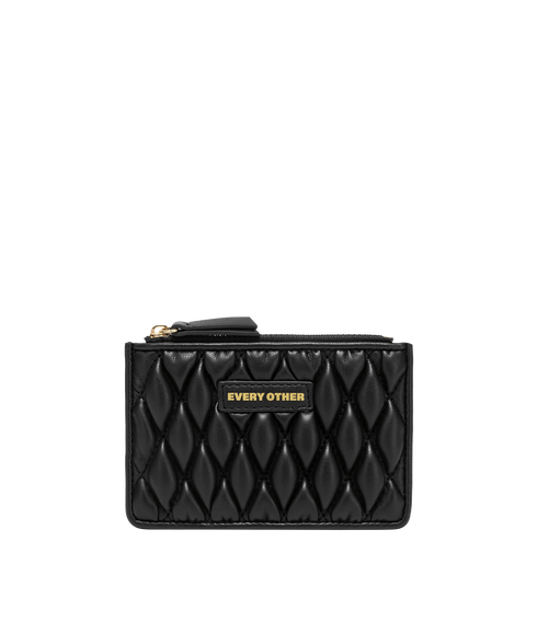 Quilted Card Holder - Black