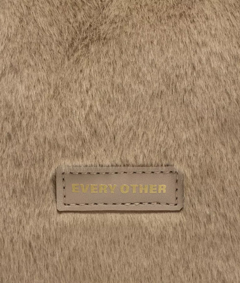 Faux Fur Scoop Grab Bag - Taupe