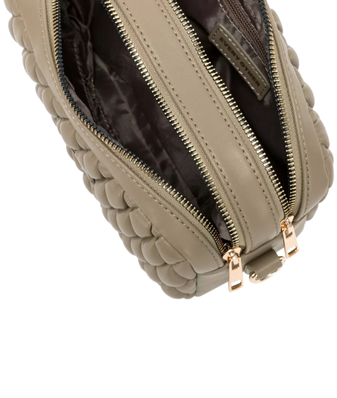 Quilted Camera Cross Body Bag - Taupe