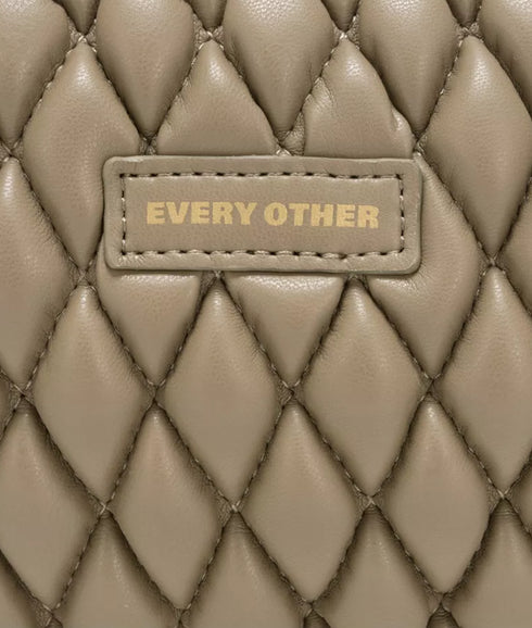 Quilted Camera Cross Body Bag - Taupe