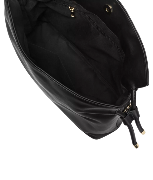 Draw String Shoulder Cross Body Bag - Black