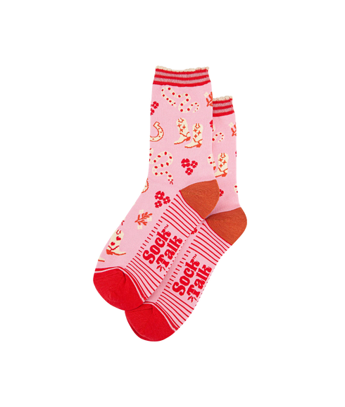 Women's Bamboo Socks Western - Pink
