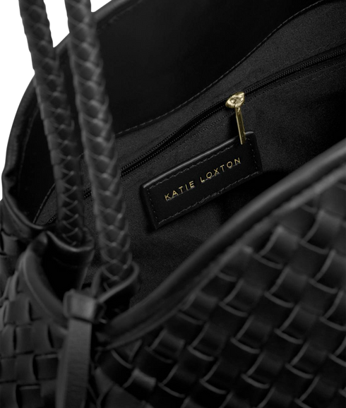 Nova Hand Woven Large Shoulder Bag - Black
